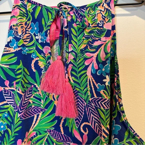 Lilly Pulitzer Margot Dress in Borealis Blue How You Like Me Prowl - Picture 4 of 5